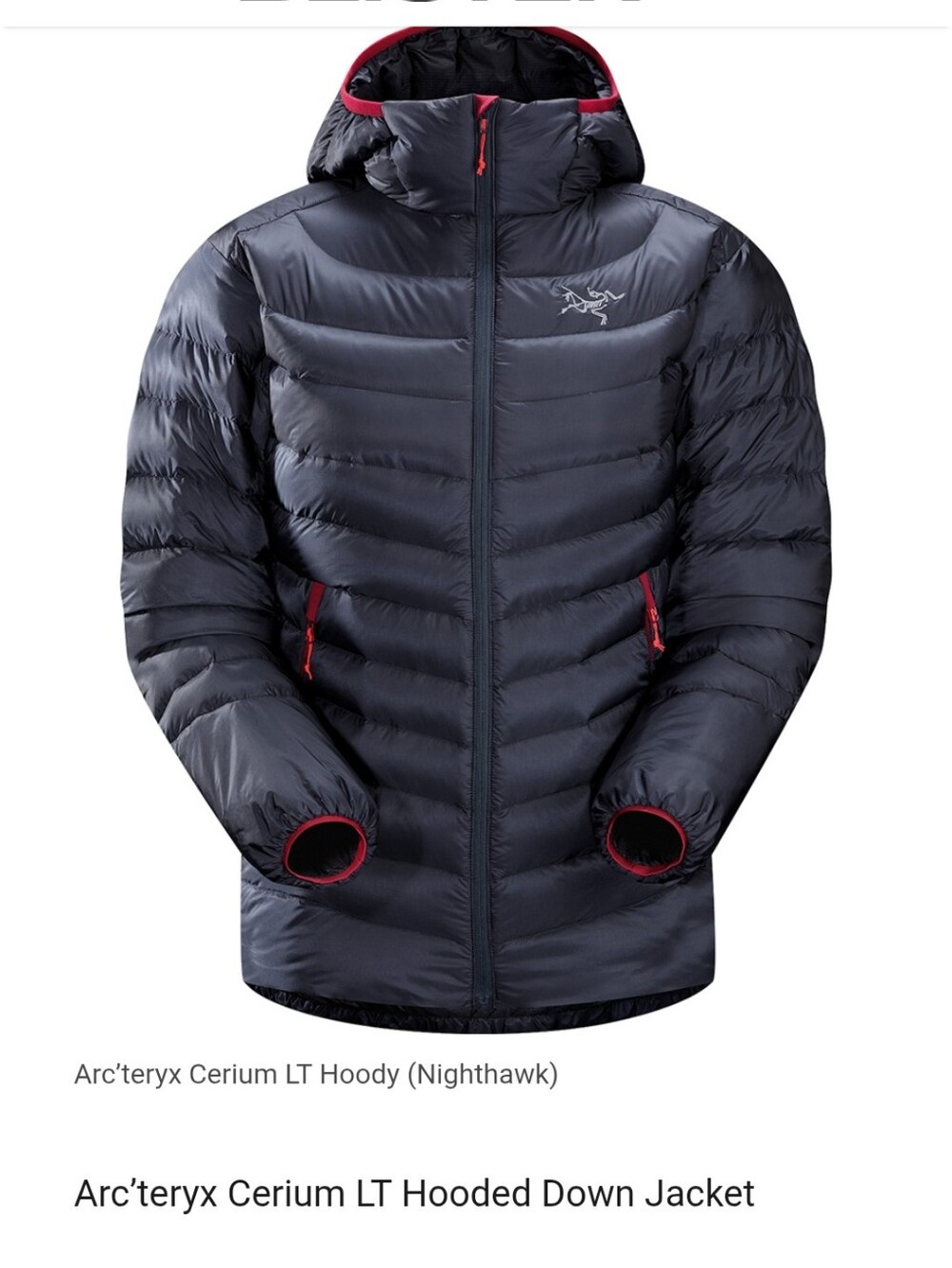 Arc'teryx  Cerium LT Hooded Jack Small